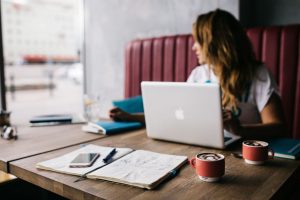 woman working in a coffee shop